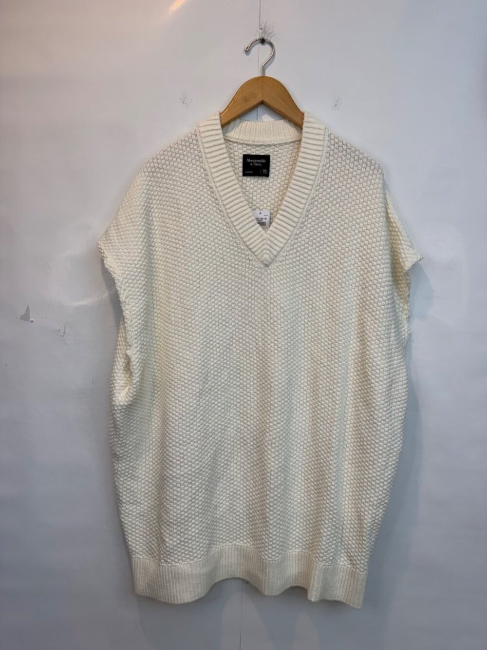 Abercrombie & Fitch Women's Oversized V Neck Sweater Mini Dress Tunic NWT XXL